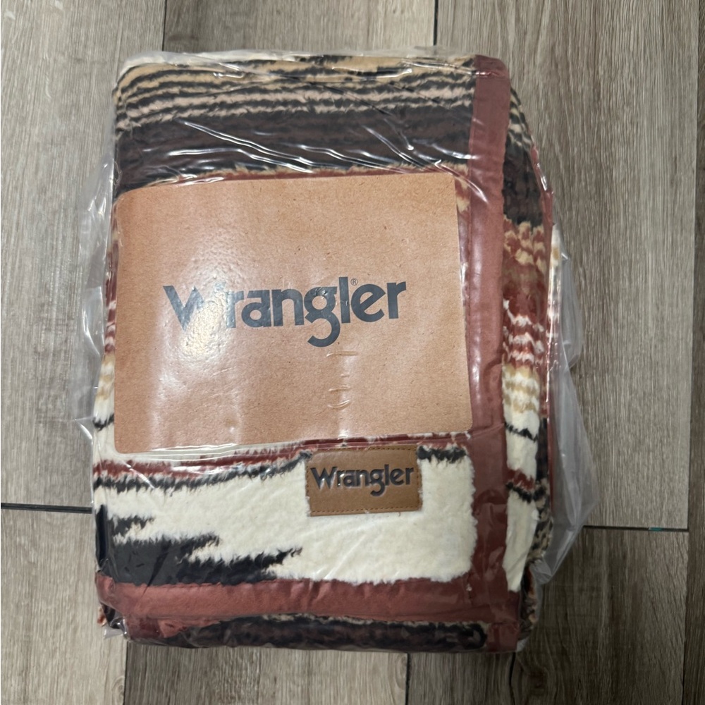 Wrangler Brown and Cream Patterned Blanket